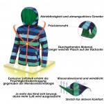 umkaumka Warm Windbreaker Jacket for Kids - Breathable Girl Jacket, Fleece Lined Hoodie, Waterproof Outdoor Clothing