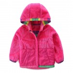 umkaumka Warm Windbreaker Jacket for Kids - Breathable Girl Jacket, Fleece Lined Hoodie, Waterproof Outdoor Clothing