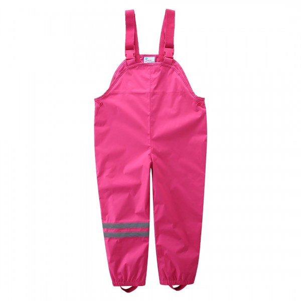 umkaumka Waterproof Trousers Boys and Girls Rain Pants Fleece Lined Bib Overalls 12 Months-8 Years