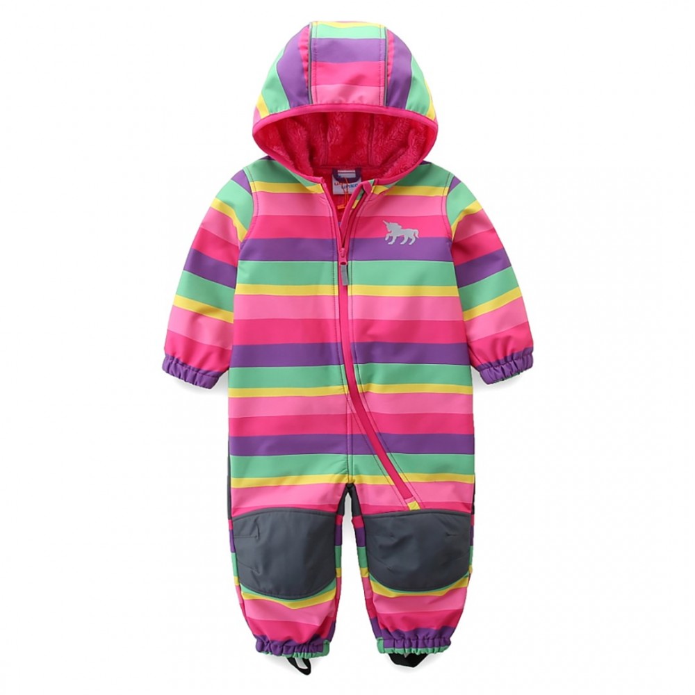 umkaumka Baby Girl Water Repellent Onesie All in One Romper Jumpsuit - Muddy Play Outfits
