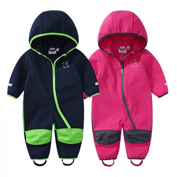 Kids Toddler Rain Suit - Muddy Buddy Boy and Girl Waterproof Coverall One Piece Water Resistant Baby Jacket