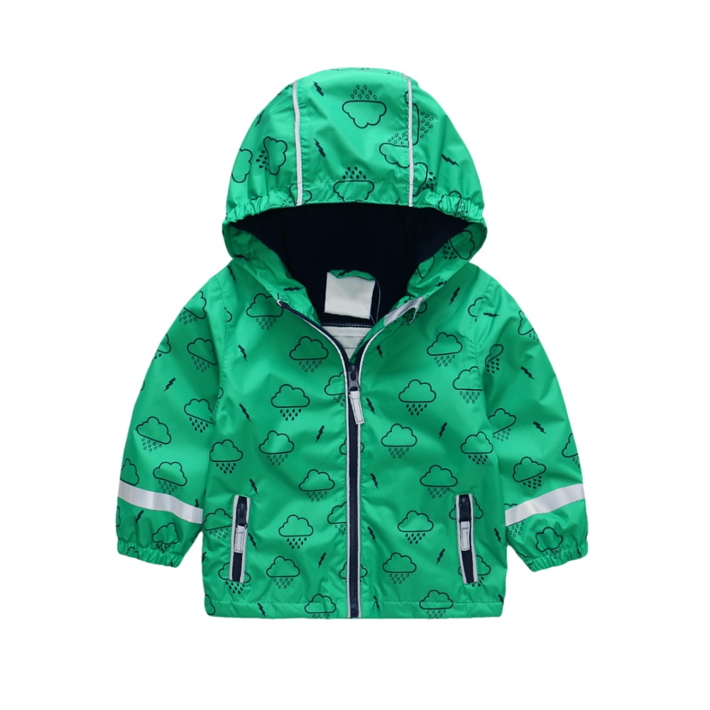 umkaumka Boys' Jacket Waterproof Windbreakers Raincoat Kids Lightweight Cycling Outdoor Hooded Coats