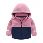 Boys and Girls Rain Jacket Outdoor Light Waterproof Jackets Raincoat Hooded Light Windbreaker for Camping Hiking