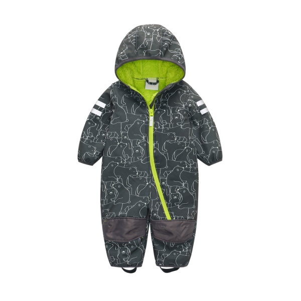 Muddy Buddy Baby Boy sherpa lined Waterproof Coverall One Piece Water Resistant Baby Romper