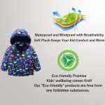 umkaumka toddler boy kids' warm jacket  Dino Hooded Fleece Lining 2T-6T light insulated prefect for mild winters 