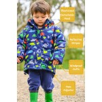 umkaumka toddler boy kids' warm jacket  Dino Hooded Fleece Lining 2T-6T light insulated prefect for mild winters 