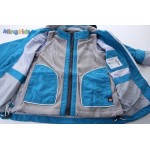 Boys girls windbreaker rain jacket waterproof windproof with detachable fleece west 4-7 years old 