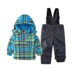 Winter snow 2023 suit ski suit Boy girl Jacket pants with suspenders snow Overalls snowproof windproof 4-7 years old