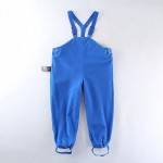 Kids rain pants with fleece warm lining boys girls rain outwear pants suits for kids 4-5 year old with suspenders bib pants 