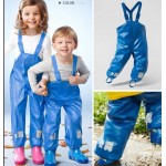 Kids rain pants with fleece warm lining boys girls rain outwear pants suits for kids 4-5 year old with suspenders bib pants 