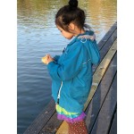 Boys girls windbreaker rain jacket waterproof windproof with detachable fleece west 4-7 years old 